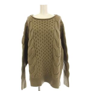 ニット セーター 長袖 ウール F カーキ 20080220123040 /KH
