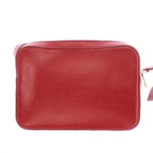 FURLA ショルダーバッグ レザー スクエア ロゴ プリント ワンポイント 赤 レッド /BB