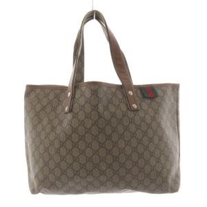 シェリーライン GGスプリーム トートバッグ ハンドバッグ レザー 茶 ブラウン 211134 /AN12