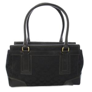 COACH トートバッグ ハンドバッグ シグネチャー 黒 ブラック 11062 /TK