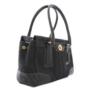 COACH トートバッグ ハンドバッグ シグネチャー 黒 ブラック 11062 /TK