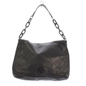 ワンショルダーバッグ レザー チェーン ロゴ ワンカラー 黒 ブラック /BB