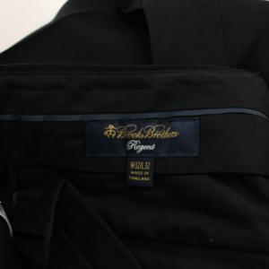 Brooks Brothers タグ付き スラックス パンツ タック W32 L32 黒 /KH
