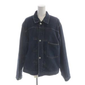 デニムジャケット Gジャン 上着 LL 青 ブルー 無地 レギュラーカラー 長袖 /AP