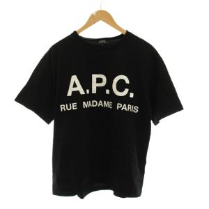 Tシャツ カットソー 半袖 プリント L 黒 /YM