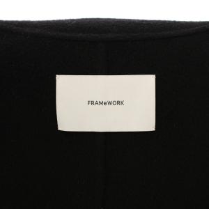 Framework 25AW ハミルトンバルカラーミドルコート 38 ブラック 25020220301140