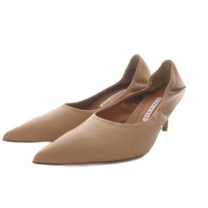 パンプス ポインテッドトゥ ヒール 37 ベージュ /AN30