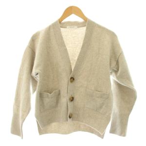 22AW カーディガン ウール S グレー Vネック 長袖 パッチポケット /JP