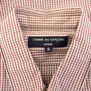 COMME des GARCONS HOMME AD2011 シャツ 長袖 チェック S 赤 白 HH-B101 /KH