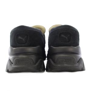 PUMA ローファー 厚底 スエード ワンカラー US7 23.5cm 黒 ブラック 406969-01 /BB