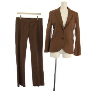 スーツ セットアップ 上下 テーラードジャケット パンツ ジップフライ 4 茶 /BM
