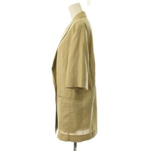 Spick&Span 24AW ライトドライクロスハーフスリーブジャケット 上着 F カーキ 無地 ダブルブレスト 半袖 /JP