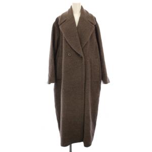 アルパカシャギーオーバーコート チェスターコート ロング 38 茶 19020914165130 /TK