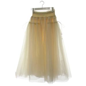 25SS Chacott Sustainableチュールスカート フレアスカート ロング丈 1 ベージュ