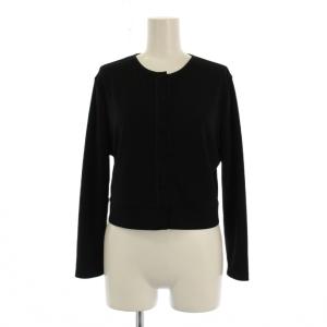 カーディガン 長袖 クルーネック 40 黒 /BM