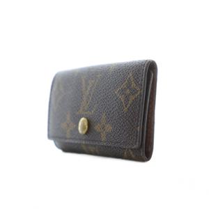 LOUIS VUITTON ミュルティクレ4 キーケース 茶色 ブラウン モノグラム柄 スナップボタン M62631 /RI OS