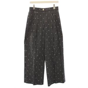 21SS ココマーク ワイドパンツ 5ボタン 38 ブラック P70695V61802