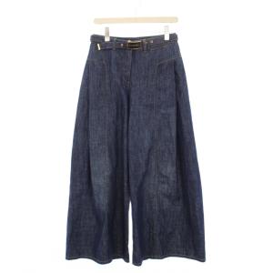 23年製 ロゴ バックル デニムパンツ 36 ブルー P74945V66449
