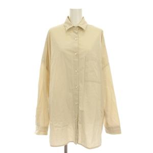ワイドシャツ ブラウス オーバーサイズ ベージュ 長袖 20050500803010 /YM