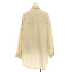 EVERYDAY I LIKE ワイドシャツ ブラウス オーバーサイズ ベージュ 長袖 20050500803010 /YM