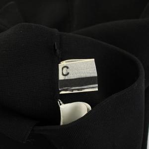 CHAOS シルクコンミラノリブタイトスカート マキシ ロング スリット ワンカラー ストレッチ F 黒 ブラック
