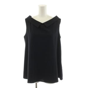 22年製 Freesia Blouse シャツ ブラウス ノースリーブ 40 黒 ブラック 42826