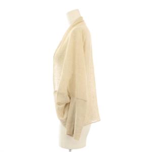 FOXEY Cardigan Half Moon リネン ベージュ 40754