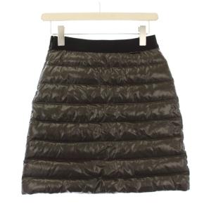 MONCLER GONNA ダウンスカート 台形 ひざ丈 38 カーキ D20932590200 /KH