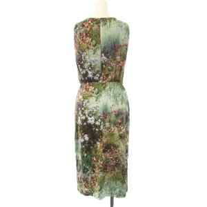 Max Mara ノースリーブワンピース ロング 花柄 シルク 38 緑 162112826000 /KH