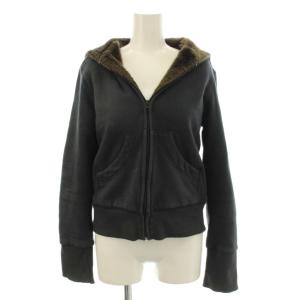 ジャケット 上着 S 黒 長袖 フード付き ボア裏地 /JP
