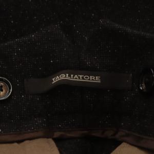 TAGLIATORE P-BRENT パンツ スラックス タック ツイード シルク混 絹 46 茶 ブラウン /AN46