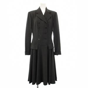 ヴィンテージ ワンピース 長袖 ロング 40 グレー /KH