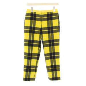 フランネル テーパードパンツ タータンチェック 34 黄色 黒 6514-236-0847 /KH