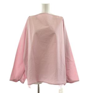 コットンタイプライターブラウス カットソー 長袖 ボートネック ドルマンスリーブ 1 ピンク 168-3150026