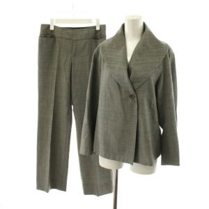 セットアップ ジャケット パンツ スラックス チェック柄 38 グレー 020-21732 020-21511