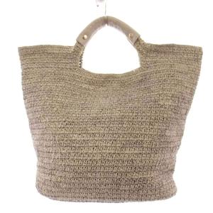 HELEN KAMINSKI カゴバッグ かごバッグ ハンドバッグ ワンカラー 編み込み グレー /BB