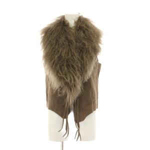 チベットラムファー ベスト スエード F モカ 31547036 /YM