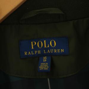 POLO RALPH LAUREN ブルゾン ジャケット 裏地ブラックウォッチ XS カーキ /AN43