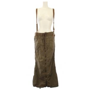 サスペンダー付きジップロングカーゴスライダースカート F ベージュ /TK