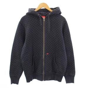 08FW Dobby Zip hoodie M ネイビー