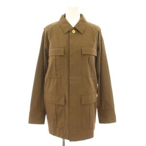 25SS シャンブレーミリタリーブルゾン アウター タグ付き 比翼ボタン 2 茶 ブラウン 20251019050