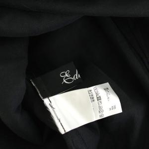 Edition 23SS リネンコットン ペンシルスカート ロング タイト 38 黒 34-05-31-05010 /YM