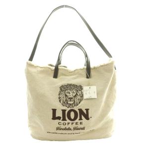 イア ear × ライオン コーヒー LION COFFEE トートバッグ ハンド 2WAY アイボリー