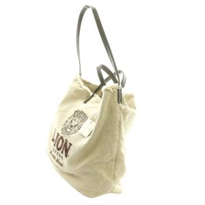 PAPILLONNER イア ear  × ライオン コーヒー LION COFFEE トートバッグ ハンド 2WAY アイボリー