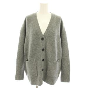 アクア AQUA Vネックカーディガン ニットカーディガン 長袖 カシミヤ混 グレー 23080900701030