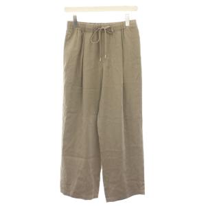 24SS サテンイージーパンツ ワイドパンツ ウエストゴム 38 ベージュ 24030200807020