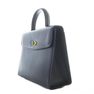 COACH 2wayバッグ ハンドバッグ ショルダー 黒 ブラック トップハンドル ターンロック金具 /RI OS