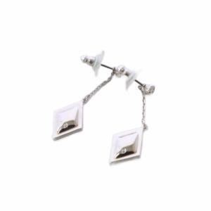 SWAROVSKI ピアス ビジュー ラインストーン シルバーカラー /KH