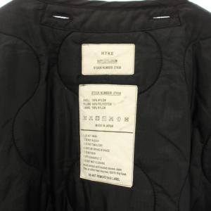 HYKE ライナーキルティングジャケット ブラック