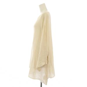 Plage KARAMI RELAX ブラウス シャツ プルオーバー 長袖 ボートネック ワンカラー 麻 リネン F